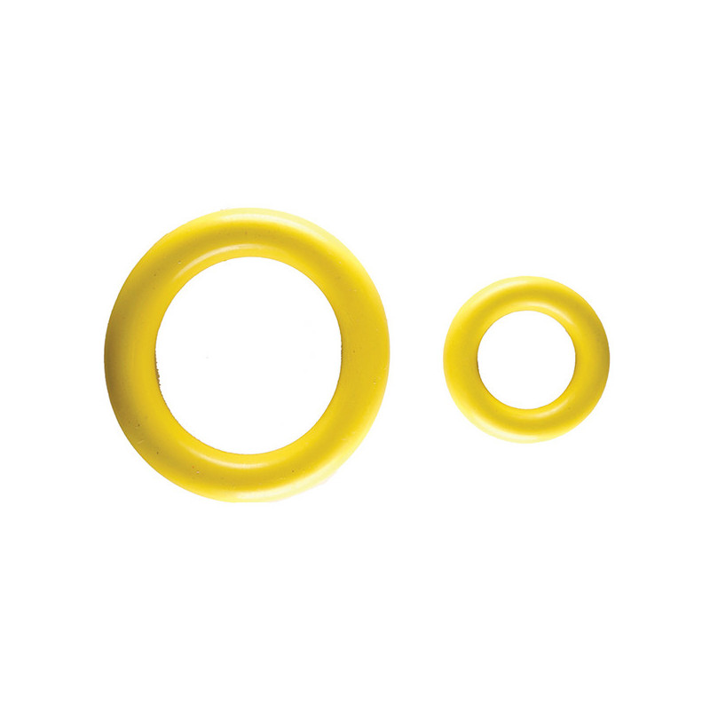 Jouet pour chien Anneau caoutchouc Ø9cm Jaune - VADIGRAN - VAD-14159