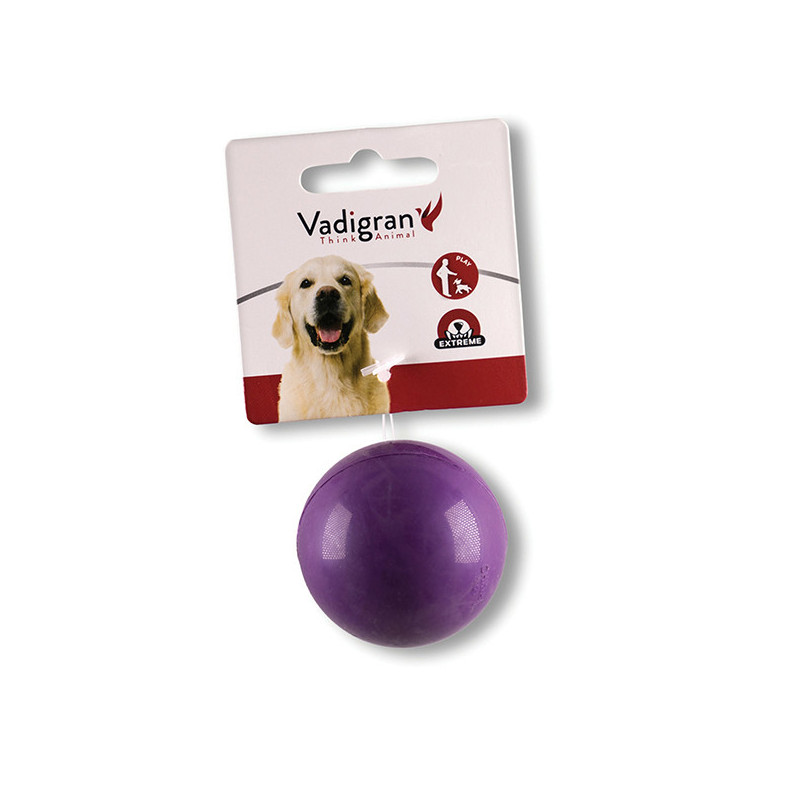 Jouet pour chien balle caoutchouc Ø5cm Violet - VADIGRAN - VAD-14192