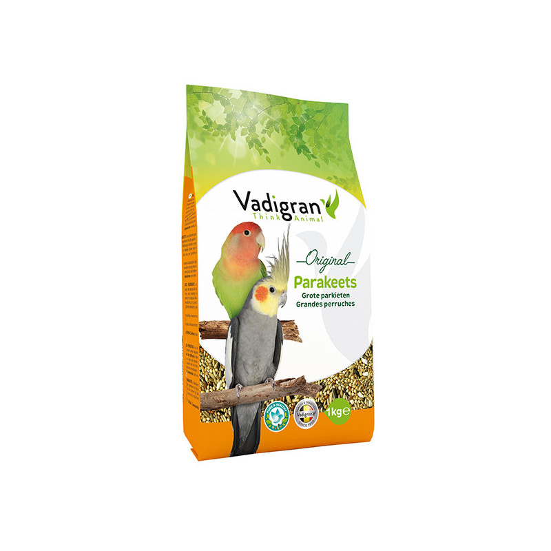 Mélange de graines & céréales pour grandes perruches 1kg - VADIGRAN - VAD-401