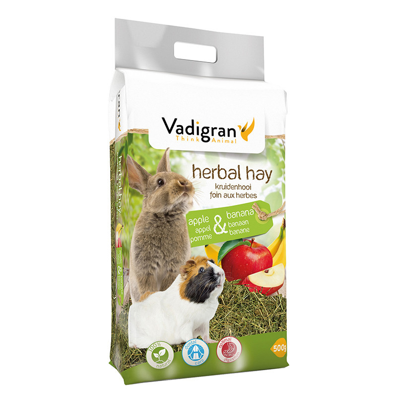 Foin aux herbes Fruit Pomme & Banane 500g - VADIGRAN - VAD-11164