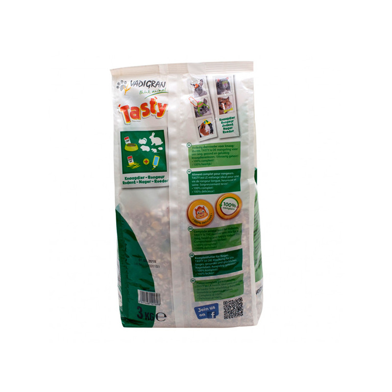 Aliment complet Tasty rongeurs 3Kg - VADIGRAN - VAD-382050