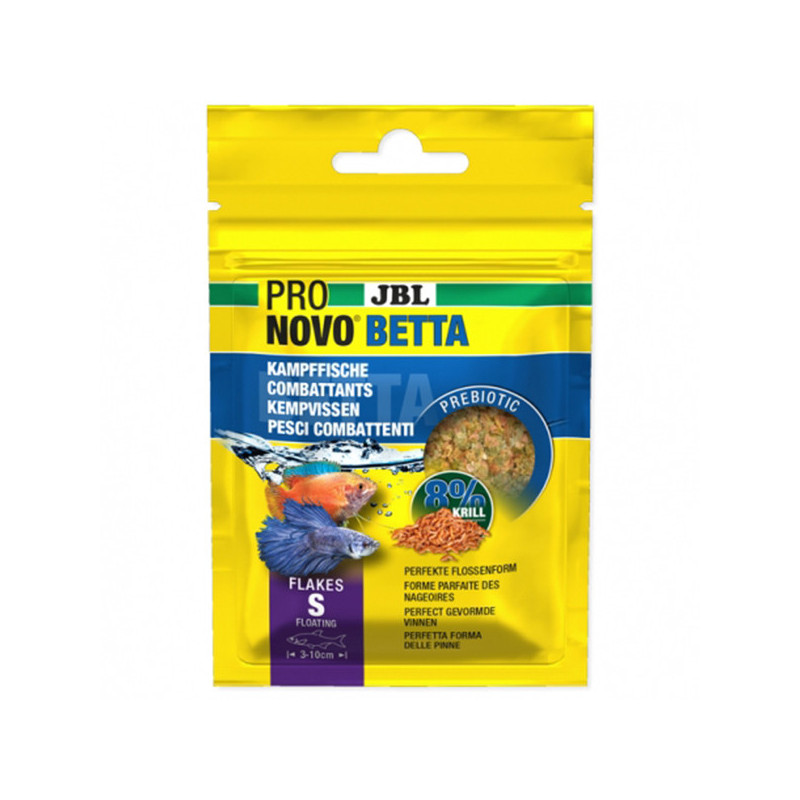 Nourriture pour poissons combattants ProNovo Betta Flakes S 6g - JBL - JBL-3130400