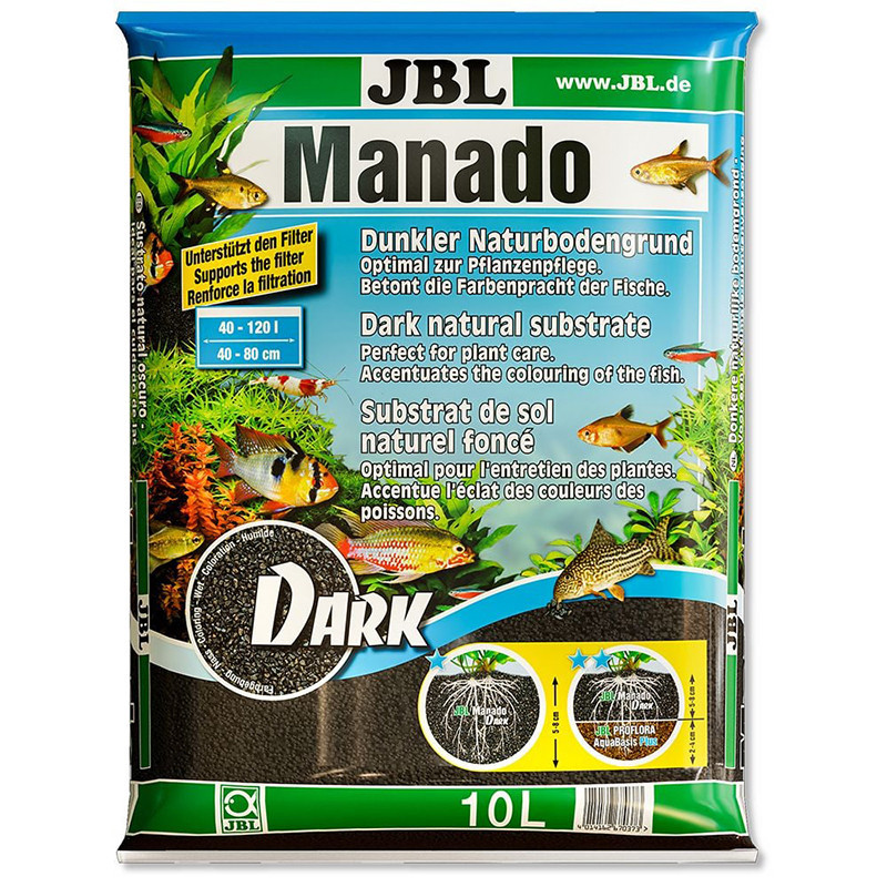 Substrat de sol pour aquarium Manado Dark 10L - JBL - JBL-6703700