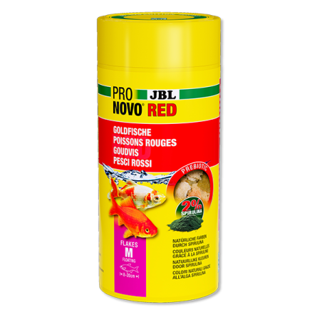 Aliment de base en flocons pour poissons rouges M 1L - JBL Pronovo Red Flakesm