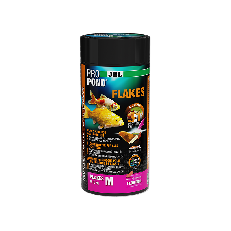 Aliment complet en flocons pour poissons M 1L - JBL Propond Flakes