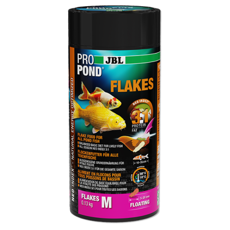 Aliment complet en flocons pour poissons M 1L - JBL Propond Flakes