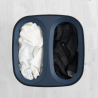 Panier à Linge 2 bacs Noir 2x30L