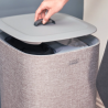 Panier à linge 2 bacs Gris 2x30L
