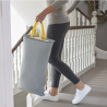 Panier à linge 2 bacs Gris 2x30L