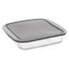 Plat à four carré en verre 22cm + couvercle