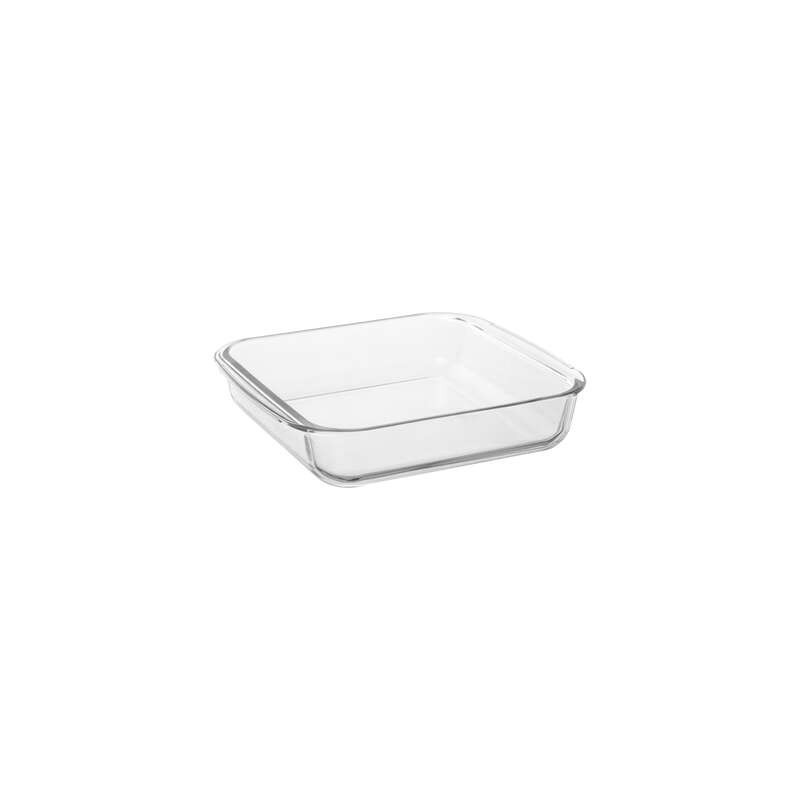 Plat à four carré en verre 22cm + couvercle