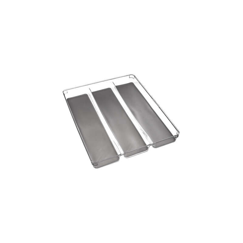 Range Couverts 3 Compartiments 40 Gris Foncé
