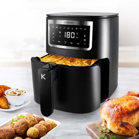 Friteuse sans huile à air chaud Airmed 3 8 programes 3L Noir - KITCHENCOOK - AIRMED3