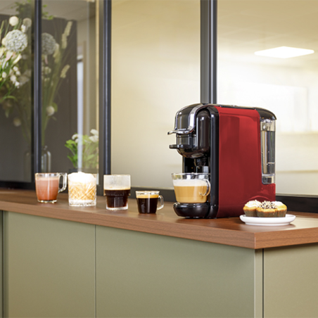 Machine Expresso multicapsules 19 bars Noir/Rouge - SCHNEIDER - SCESC2206R