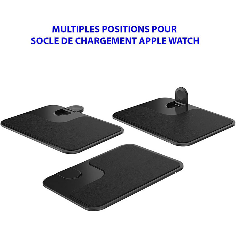 Station de recharge rapide sans fil 3en1 Noir - MOOVY - AR01230