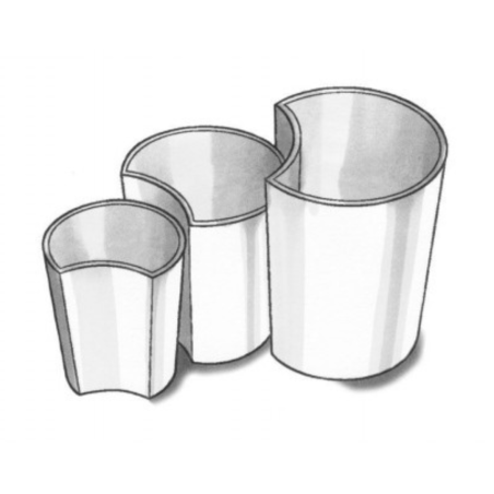Pot rond Groove Set Urban Gris beton