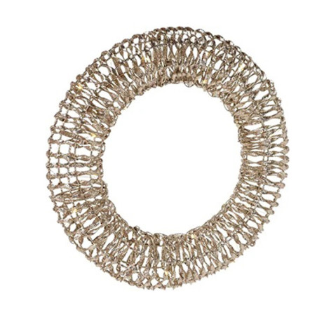 Couronne de Noël Nora 30 lumières 40x8cm Doré - H&S COLLECTION - AMZ105360