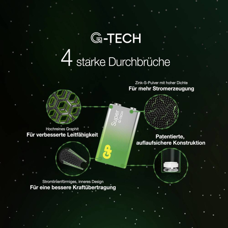 Pile PP3 G-Tech 9V - GP BATTERIES - 151426