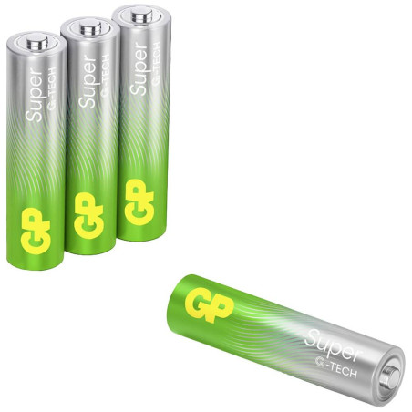 Blister de 4 Piles AAA LR03 Super Alcalines - GP BATTERIES - 151428