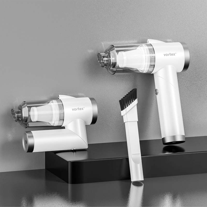 Aspirateur à main sans fil pliable Blanc - VORTEX - CRC90