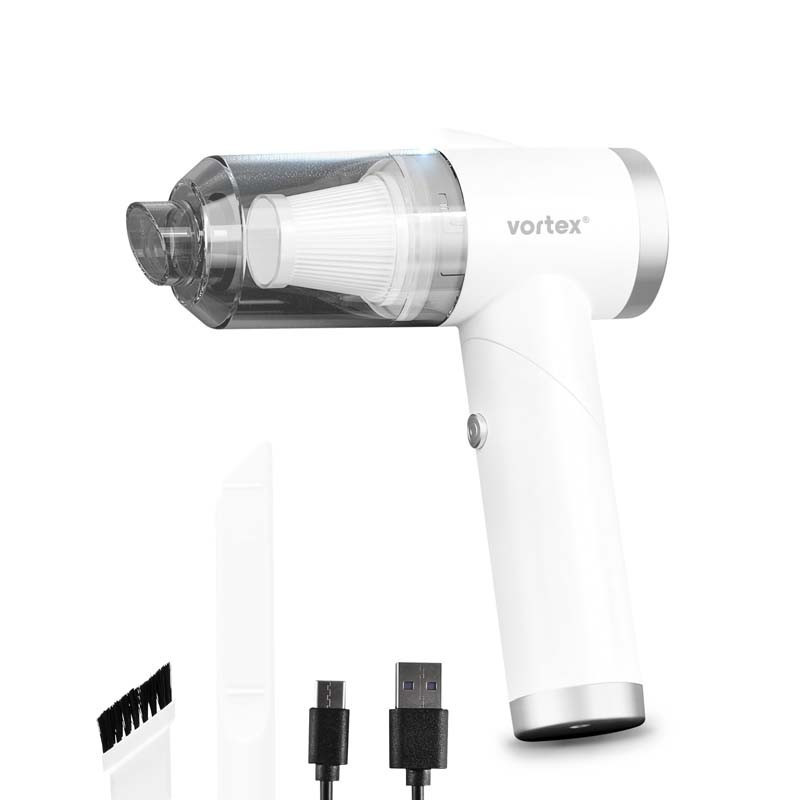 Aspirateur à main sans fil pliable Blanc - VORTEX - CRC90