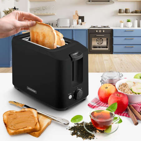 Grille-pain Toasteo 2 fentes Noir - KITCHENCOOK - TOASTEO