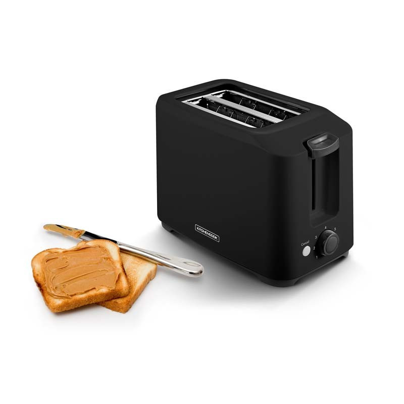 Grille-pain Toasteo 2 fentes Noir - KITCHENCOOK - TOASTEO