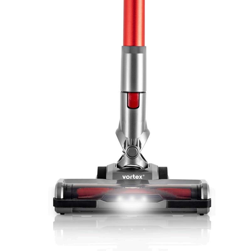 Aspirateur balai sans fil Cyclonique 2en1 130W Rouge - VORTEX - F13
