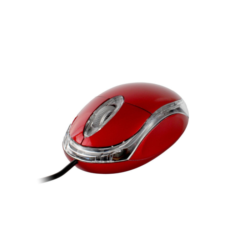 Souris optique USB 3 Boutons Rouge - APM - 100121