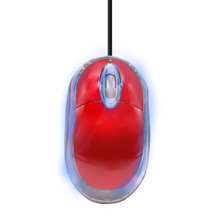 Souris optique USB 3 Boutons Rouge - APM - 100121
