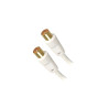Câble TV mâle Mâle 9,52mm 10m avec adaptateur Blanc - APM - 408016