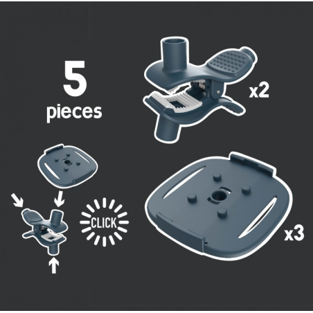 Kit de fixation 2 Pinces + 3 Supports de Piste Flextreme SMOBY - Dès 4 ans
