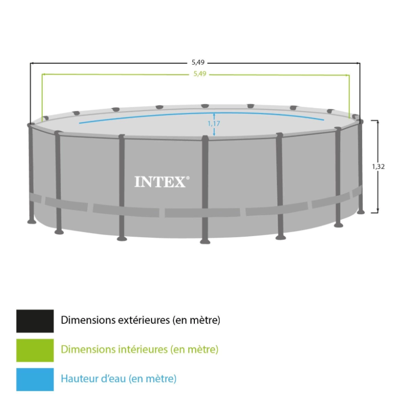 kit Piscine Ultra XTR Ronde 5.49 x 1,32 m