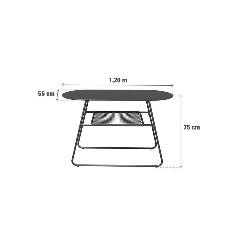 Table de jardin - Duo - NATERIAL - Gris anthracite - 2 personnes