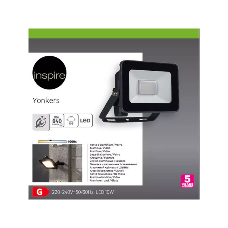 Projecteur LED à fixer 10W 1350 lm anthracite