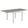 Table de jardin extensible Piazza 8 places gris smoke/blanc