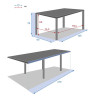 Table de jardin extensible Piazza 10 places houblon/tonka