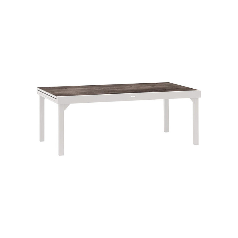 Table de jardin extensible - Piazza - HESPERIDE - Blanc - 12 personnes