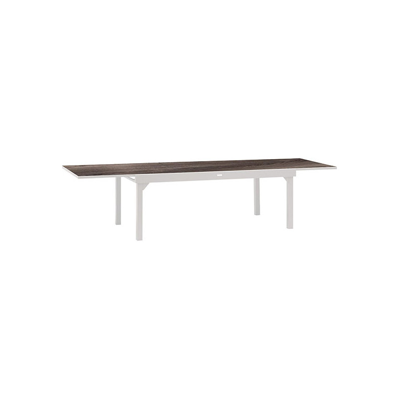 Table de jardin extensible - Piazza - HESPERIDE - Blanc - 12 personnes