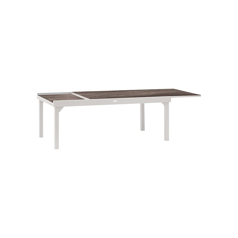 Table de jardin extensible - Piazza - HESPERIDE - Blanc - 12 personnes