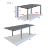Table de jardin extensible - Piazza - HESPERIDE - Blanc - 12 personnes