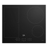 Plaque de cuisson induction encastrable 4 foyers Noir - BEKO - HII64200FMT