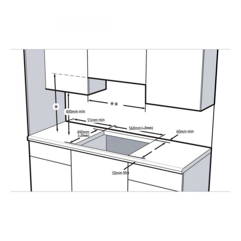 Plaque de cuisson induction encastrable 4 foyers Noir - BEKO - HII64200FMT