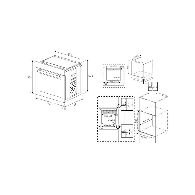 Four encastrable pyrolyse 72L Inox/Noir - BEKO - BBIM11300XFP