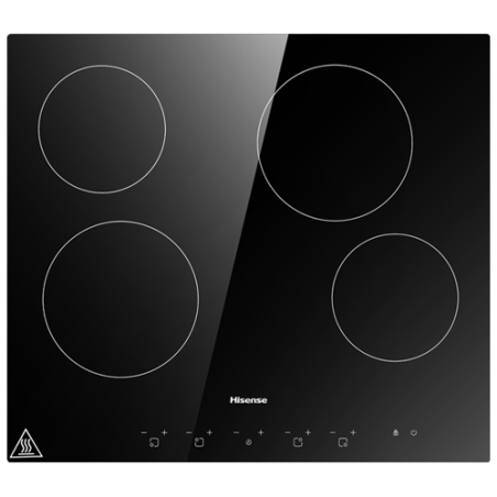 Plaque de cuisson vitrocéramique 60cm 4 foyers Noir - HISENSE - HHU60CEEC