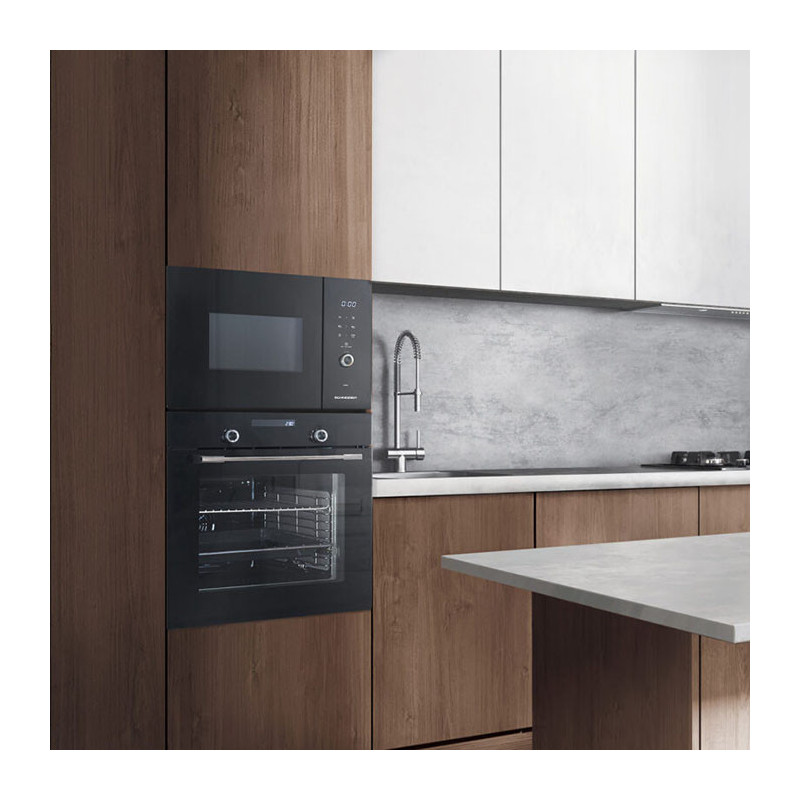 Micro-ondes combiné intégrable 25L Noir - SCHNEIDER - SCMG138BK