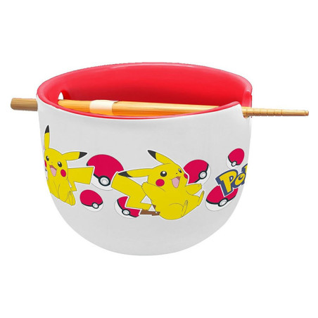 Bol à Ramen avec Baguette Pokémon Pikachu 450mL - STOR - 77840022840