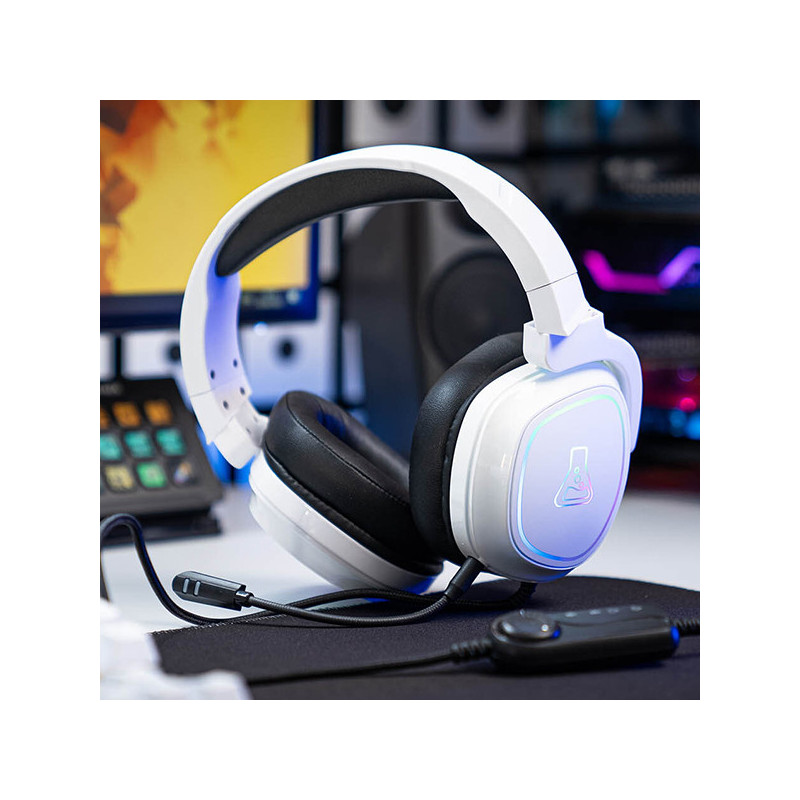 Casque gaming RGB Korp Radium Blanc/Noir - THE G-LAB - BS_KORP_RADIUM_WH
