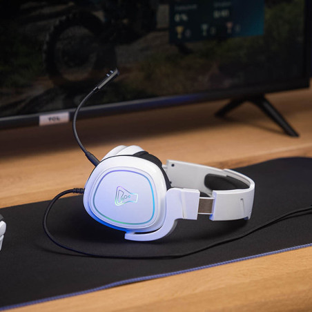 Casque gaming RGB Korp Radium Blanc/Noir - THE G-LAB - BS_KORP_RADIUM_WH