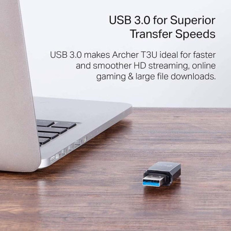 Clé USB Wifi Archer T3U AC 1300 Mbps Noir - TP-LINK - TPLINK_ARCHER_T3U